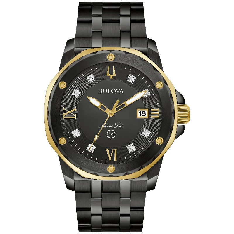 Solar Powered Watches For Eco-Conscious Consumers-Bulova Marine Star Collection 98D176