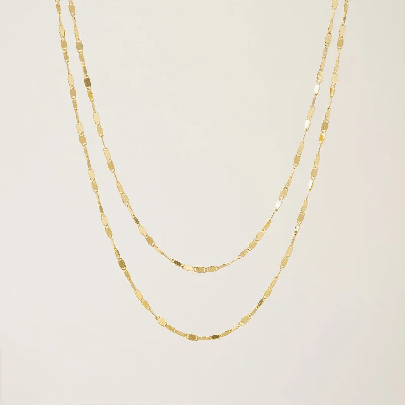 Luxury Heart Necklace For Anniversary Gifts-Gold Plated Cleo Layered Necklace