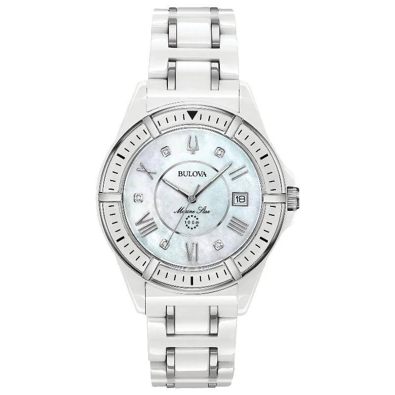 Women’s Watches With Swarovski Crystals-Bulova Marine Star Collection 98P172