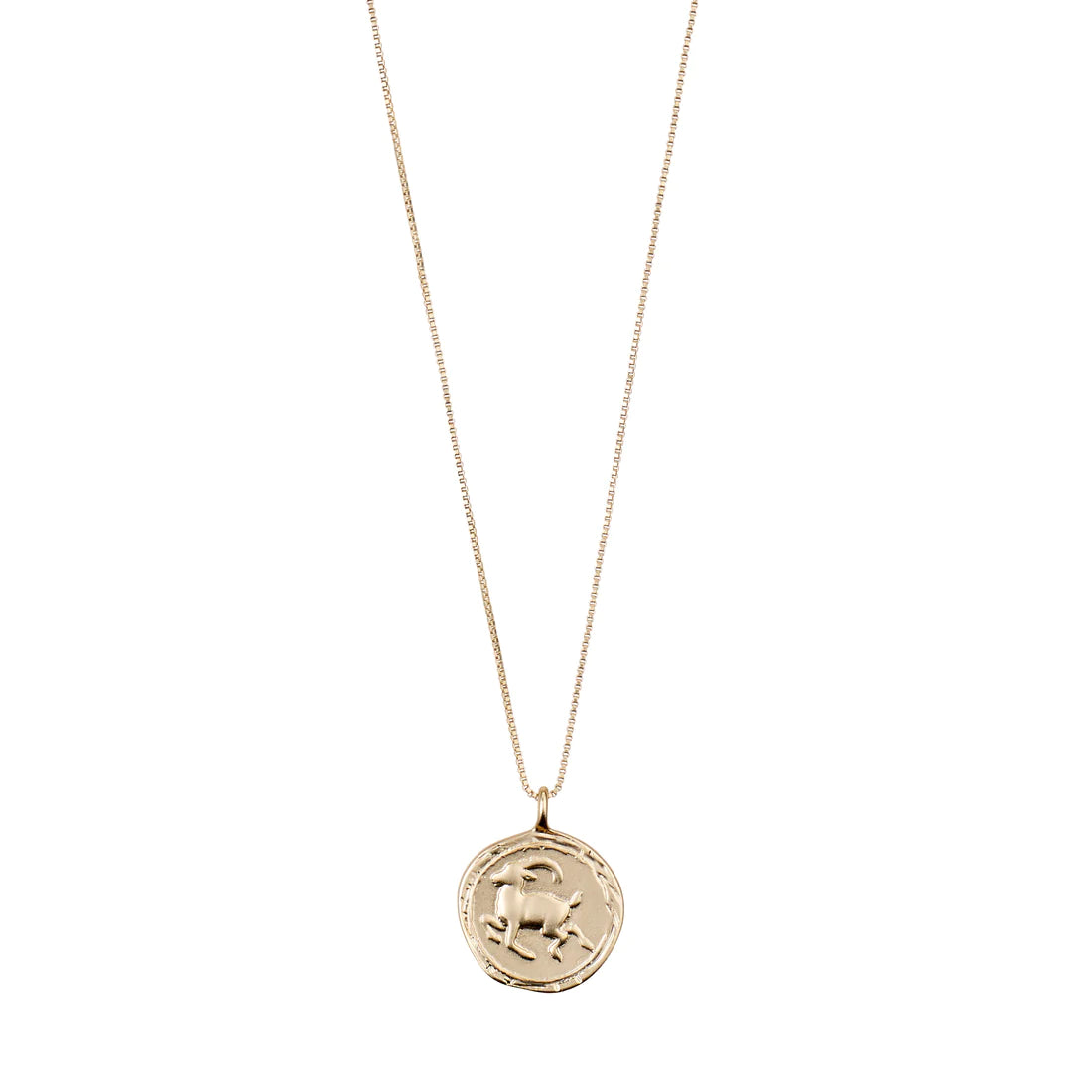 Elegant Gold Necklace For Special Occasions-Capricorn Gold Plated Necklace