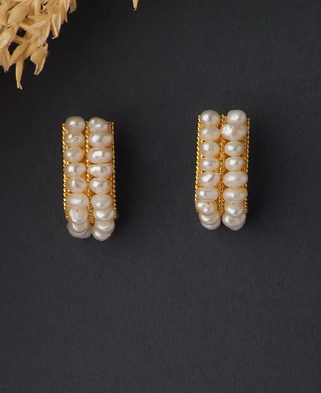 Bold Earrings With Beads For Fashion-Classic Pearl Stud Earring