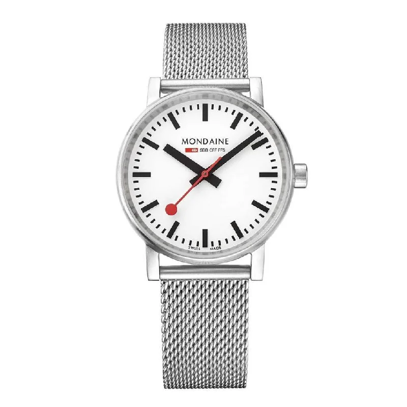 Leather Strap Watches For Men-Mondaine Official Swiss Railways EVO2 MSE.35110.SM