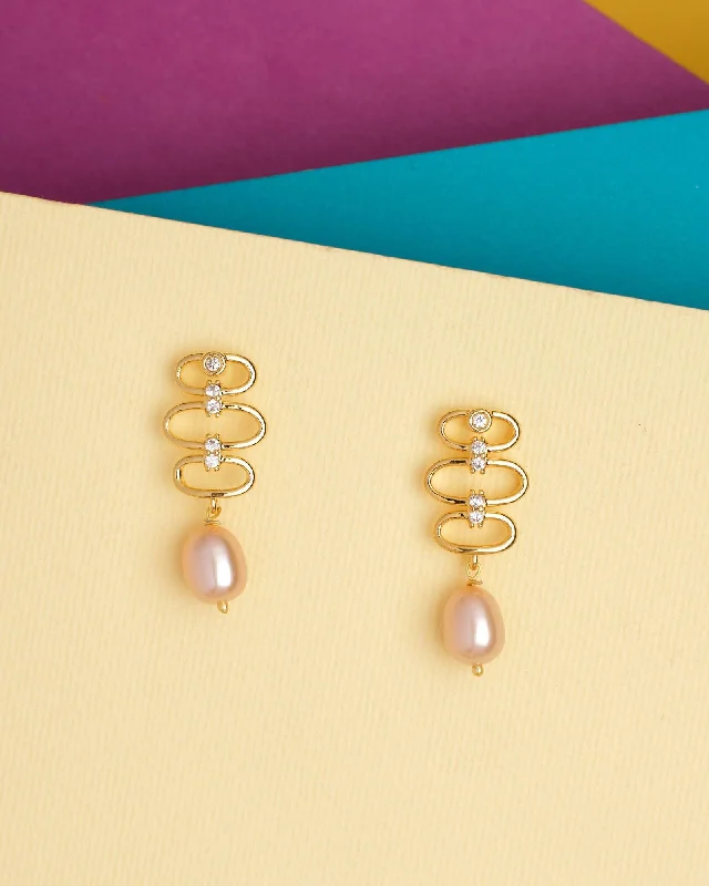 Classic Pearl Earrings For Weddings-Aiken Dangler Earrings