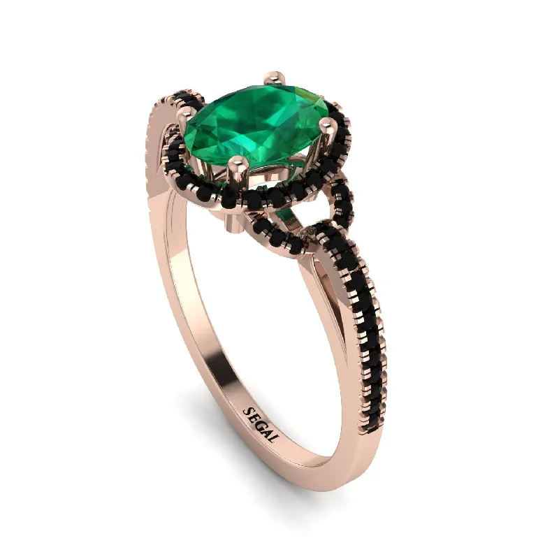 Luxury Wedding Rings For Fashion-Forward Brides-Timeless Beauty Oval Emerald Engagement Ring - Judy No. 35