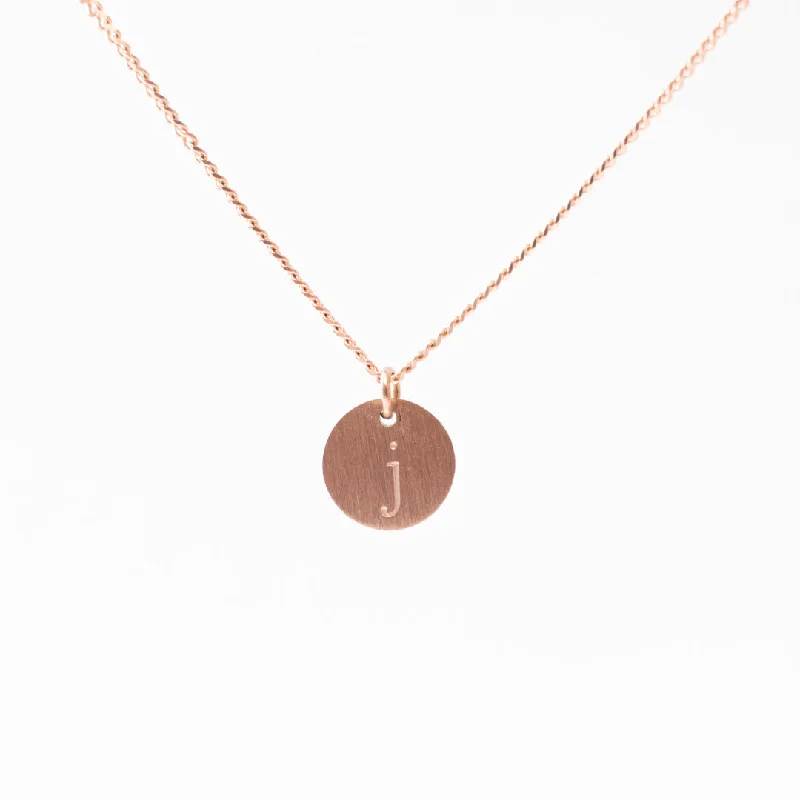 Personalized Name Necklace For Fashion Lovers-Lowercase Rose Gold Initial Necklace