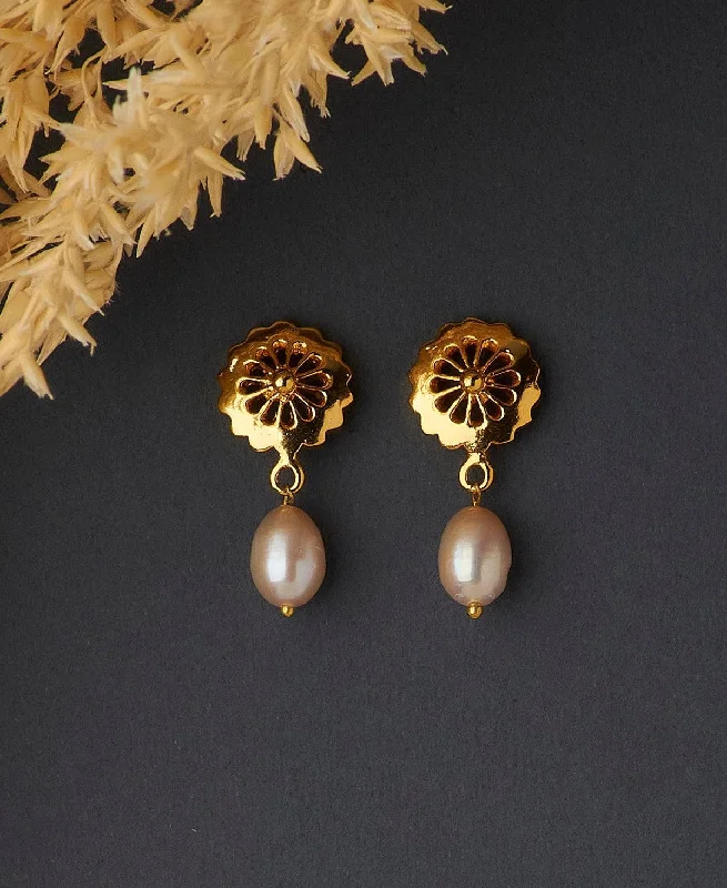 Custom Earrings With Your Initials-Elegant Pearl Hanging Earring