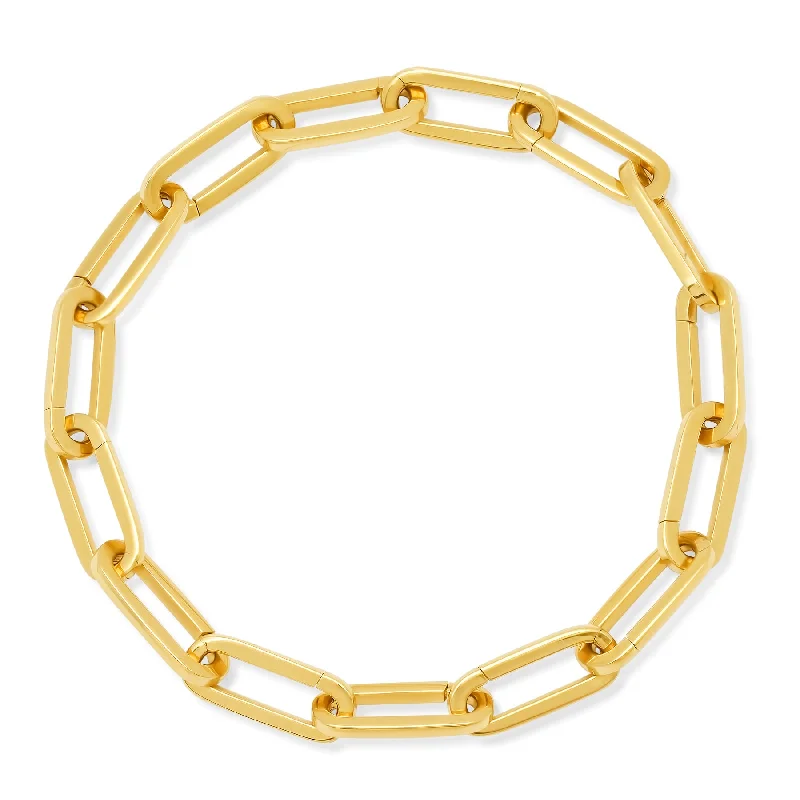 Statement Bracelets For Special Occasions-Pick Your Link Charm Bracelet 14kt Gold