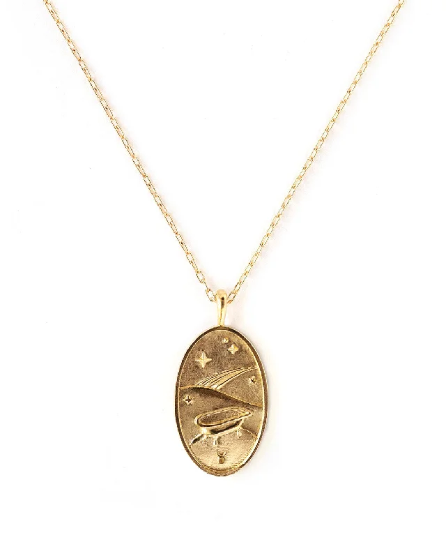 Sparkling Gold Necklace For Formal Events-Taurus Gold Zodiac Necklace