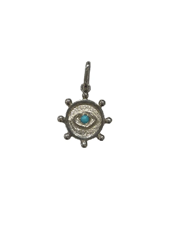 Simple Crystal Necklace For Daily Style-Marine Evil Eye Charm