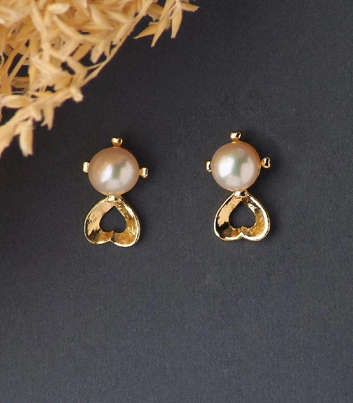 Custom Earrings For Holiday Gifts-Classic Pearl Stud Earring