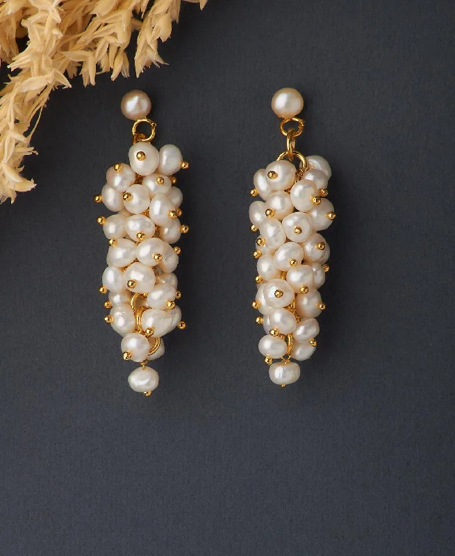 Elegant Long Earrings For Evening Out-Ethnic Banjara Pearl Earring