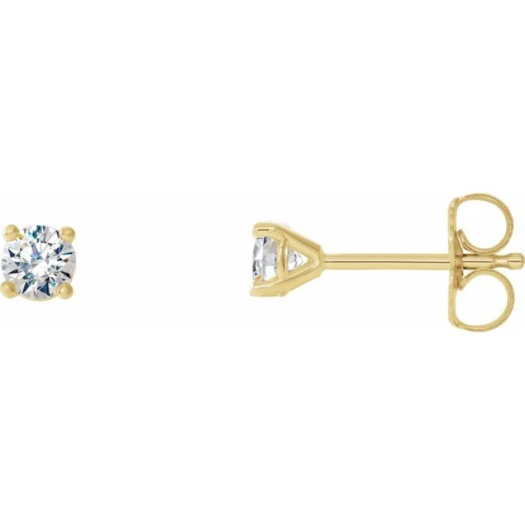 Trendy Earrings With Geometric Shapes-14K Yellow 1/4 CTW Natural Diamond Cocktail-Style Earrings