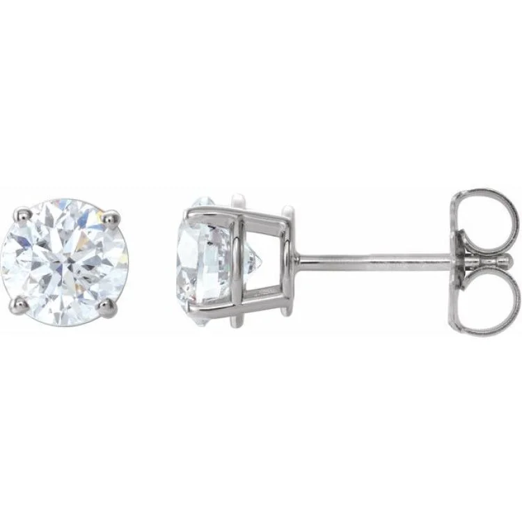 Stylish Stud Earrings For Casual Look-14K White 1 1/2 CTW Natural Diamond Stud Earrings