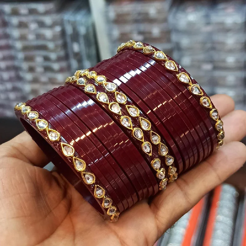 Elegant Custom Wedding Bangles For Groomsmen-Manisha Jewellery Acrylic Bangles Set