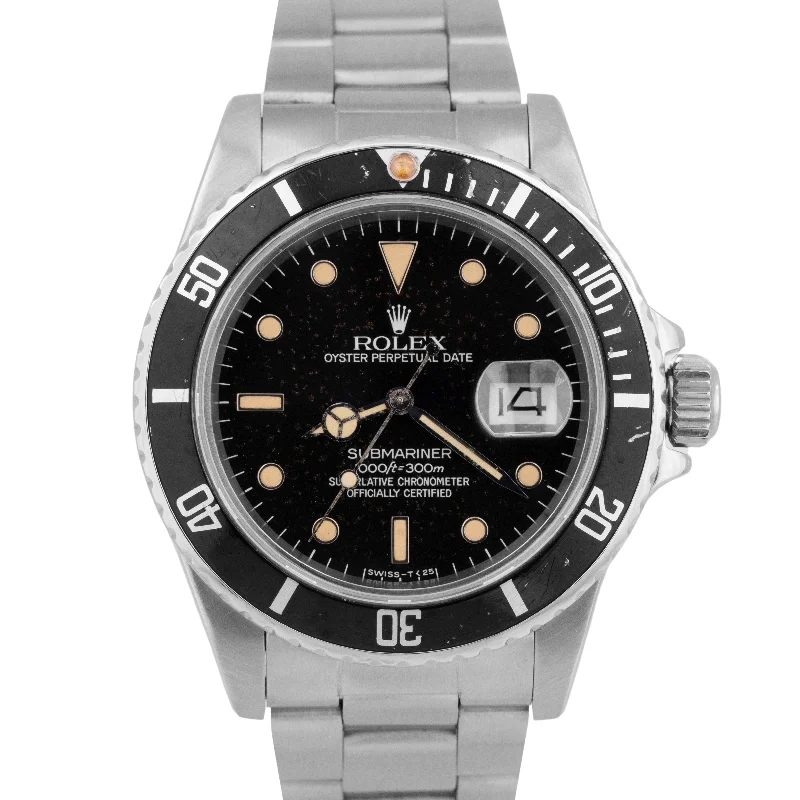 Men’s Fashionable Watches For Casual Wear-1984 Rolex Submariner 40mm Oyster Stainless Steel Patina Date Dive Watch 16800