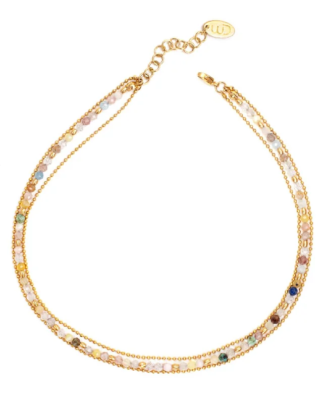 Elegant Beaded Necklace For Evening Parties-Prairie Gold Necklace