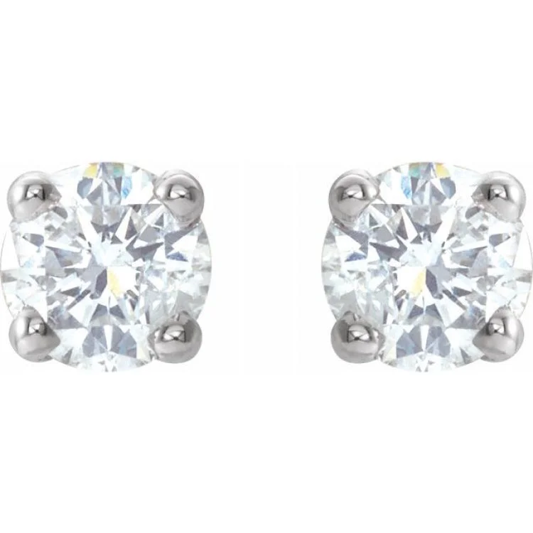 Crystal Stud Earrings For Elegant Look-14K White 1/5 CTW Natural Diamond Stud Earrings