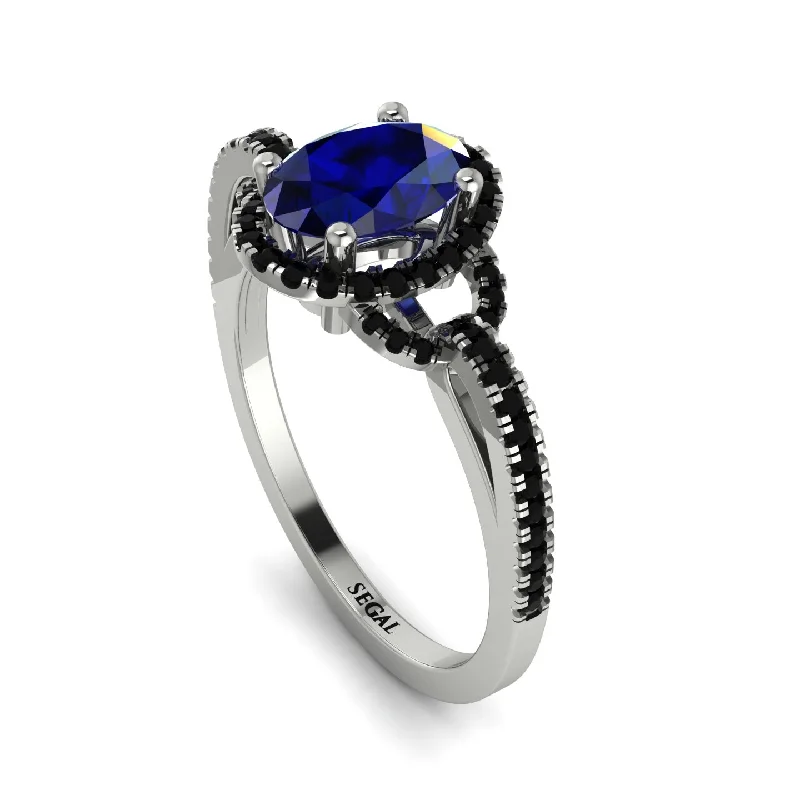 Handmade Gemstone Engagement Rings For Brides-Timeless Beauty Oval Sapphire Engagement Ring - Judy No. 45