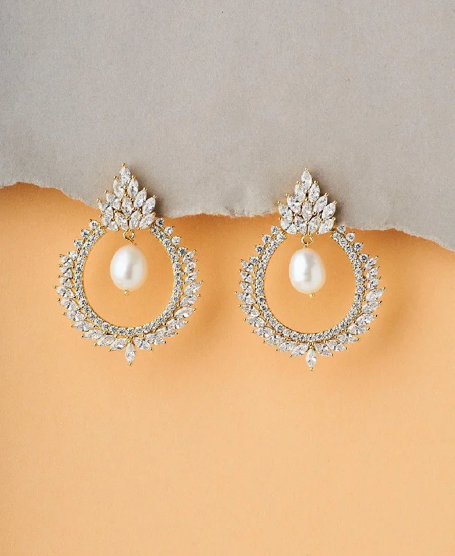 Sparkling Drop Earrings For Elegant Style-Faiza Regal Chandeliers Earring