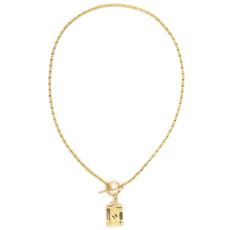 Classic Crystal Necklace For Special Occasions-Damien Gold Necklace