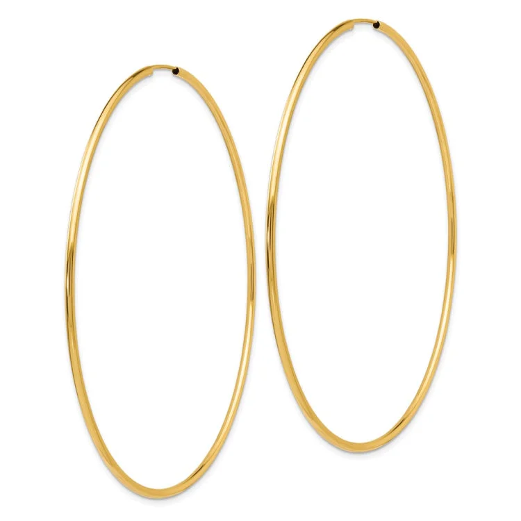 Custom Earrings With Your Initials-14K Endless Hoop Earrings