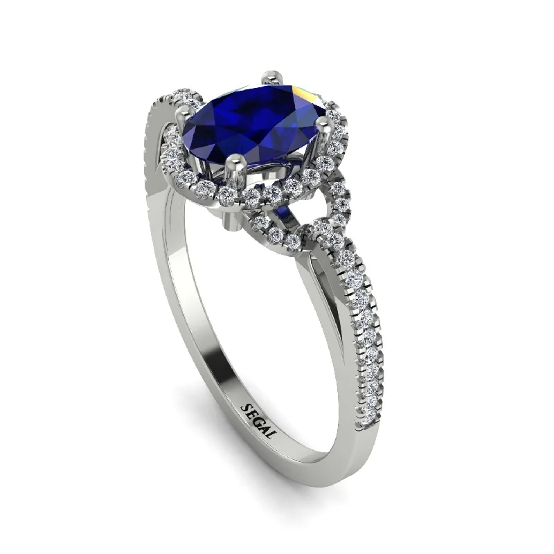 Classic Gold Wedding Rings For Timeless Style-Timeless Beauty Oval Sapphire Engagement Ring - Judy No. 15