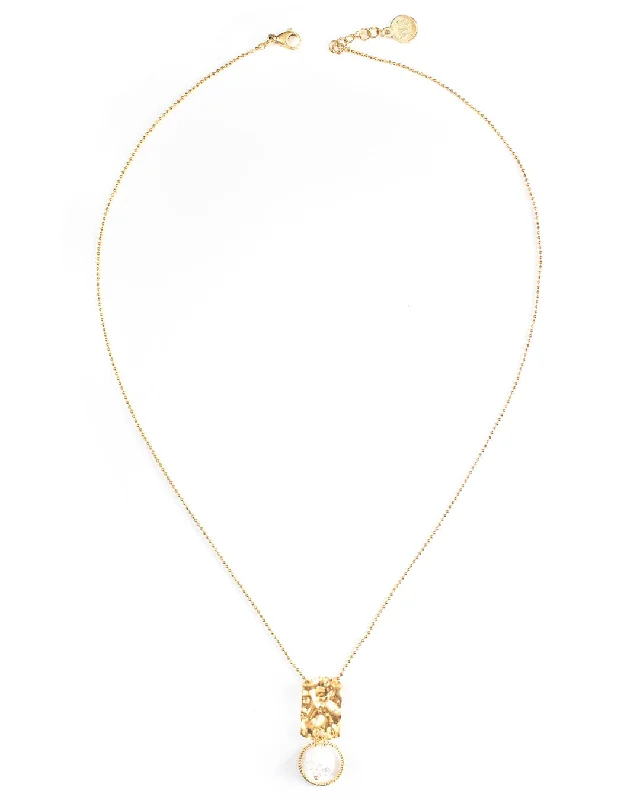 Trendy Nameplate Necklace For Fashion Lovers-Keano Gold Necklace