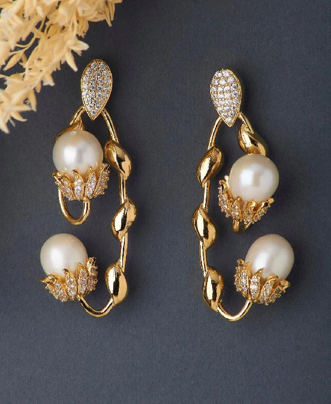 Boho Chic Earrings For Stylish Look-Chandbali And Pearl Jhumka