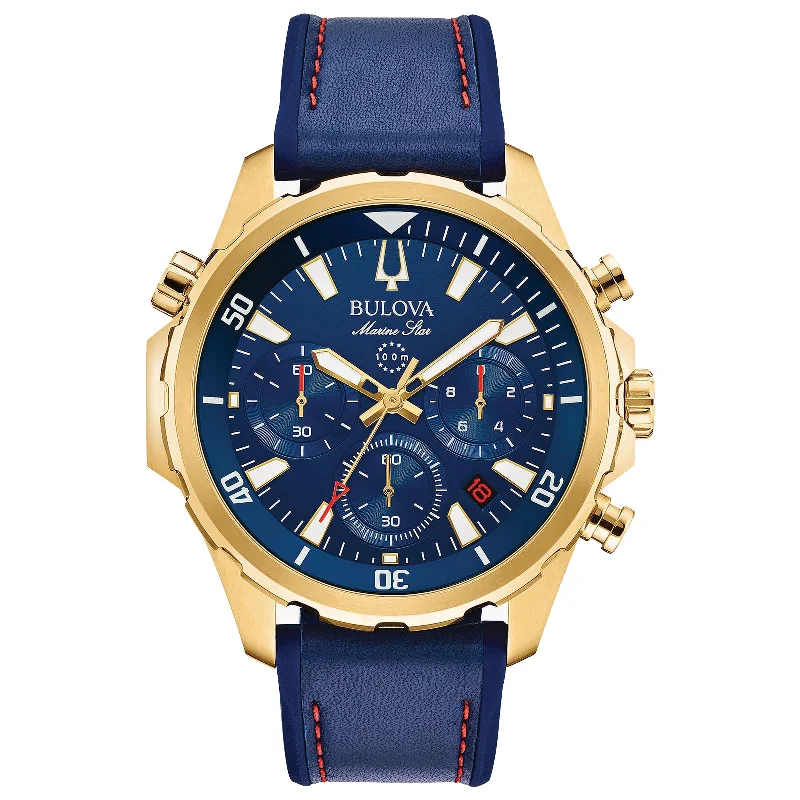 Luxury Watches With Chronograph Movement-Bulova Marine Star Collection 97B168