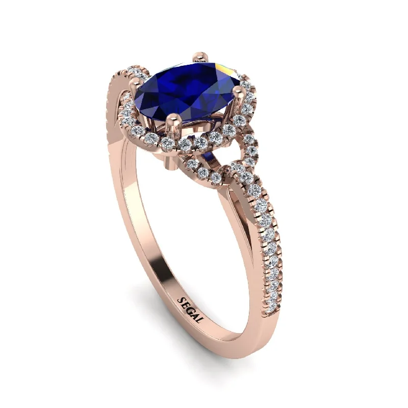 Custom Engagement Rings For Unique Brides-Timeless Beauty Oval Sapphire Engagement Ring - Judy No. 14