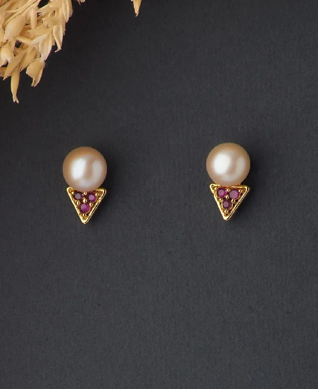 Elegant Teardrop Earrings For Evening Wear-Elegant Stud Pearl Earring