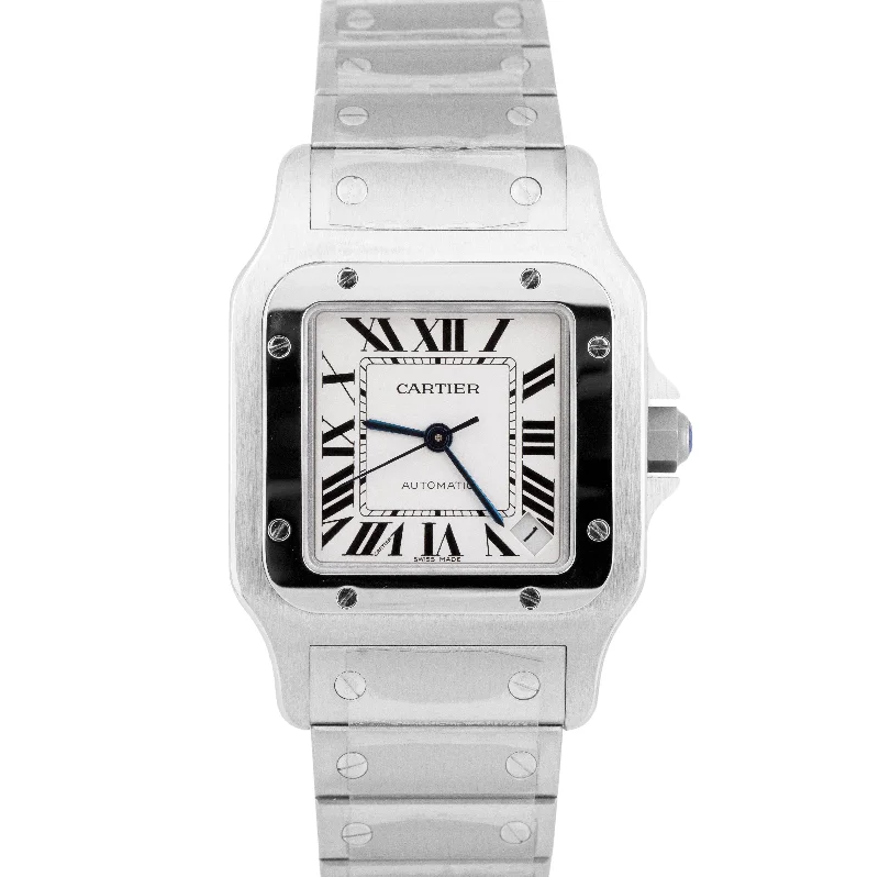 Elegant Watches With Minimalist Design-NOS STICKERED PAPERS Cartier Santos Galbee XL 2823 / W20098D6 32mm Watch BOX