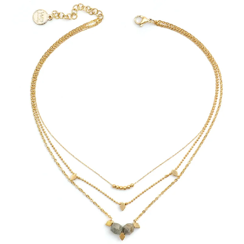 Classic Pearl Necklace For Bridesmaids Gifts-Nadir Gold Necklace