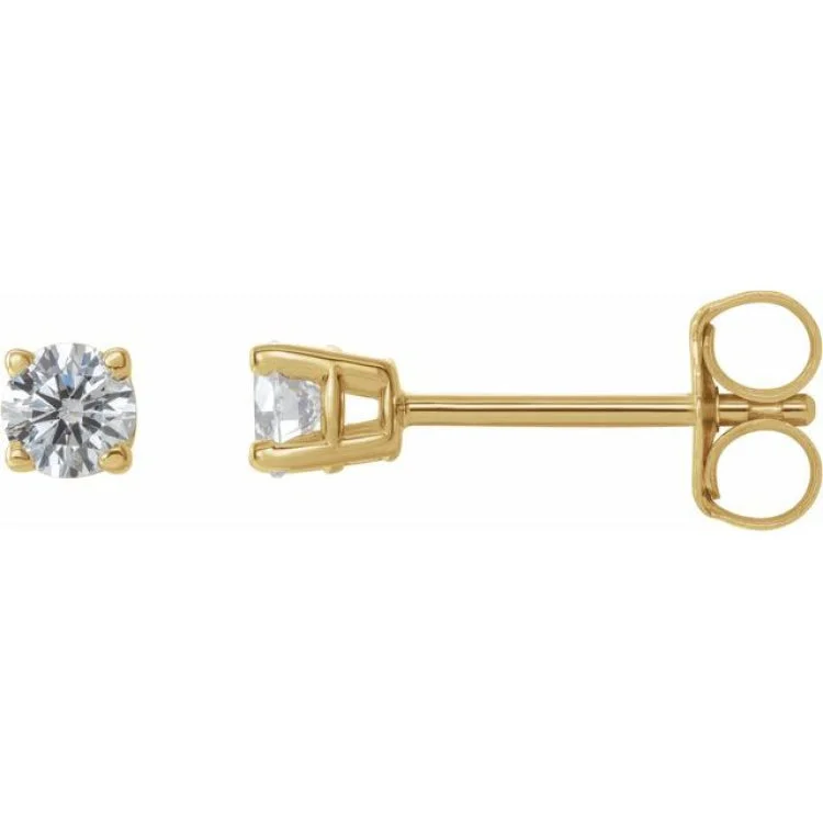 Classic Earrings With Pearls For Formal Attire-14K Yellow 1/4 CTW Natural Diamond Stud Earrings