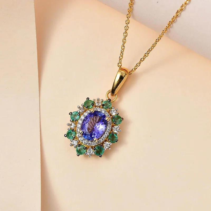 Custom Nameplate Necklace For Family Gifts-Tanzanite Pendant Necklace