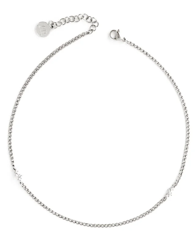 Trendy Bar Necklace For Casual Style-Strada Silver Necklace