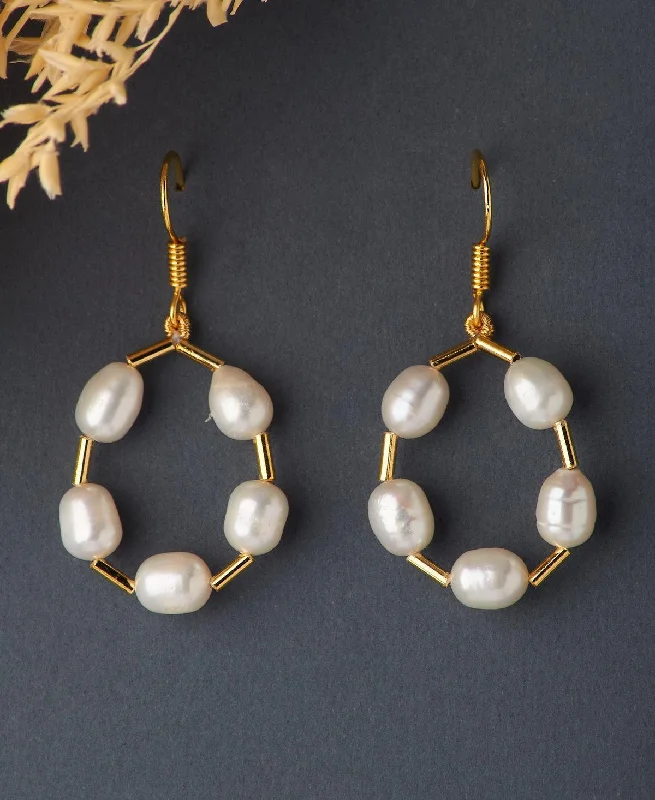 Crystal Drop Earrings For Bridesmaids Gifts-Elegant Hanging Pearl Earring