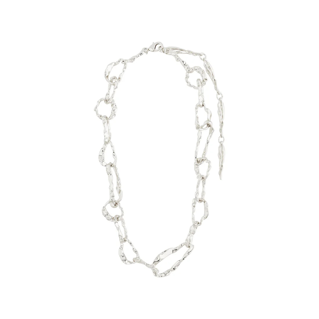 Trendy Crystal Necklace For Evening Wear-Believe Silver Plated Necklace