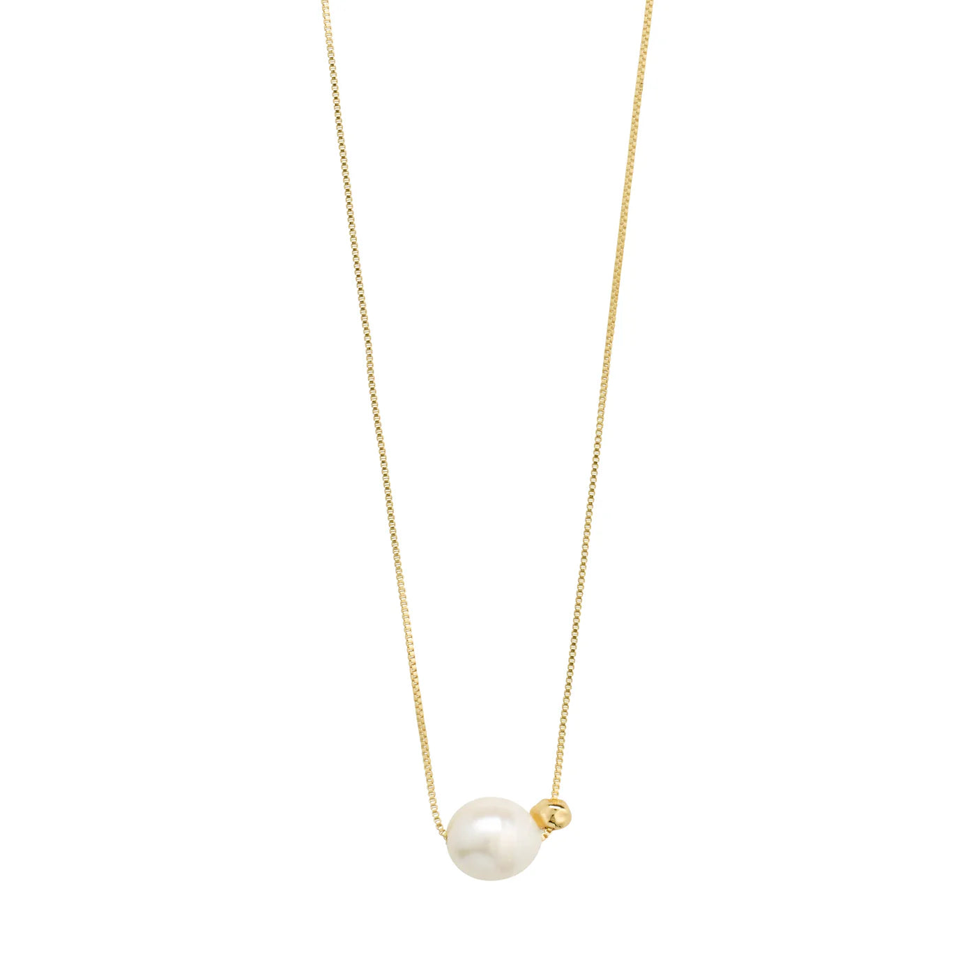 Trendy Heart Pendant Necklace For Special Gifts-Trust Gold Plated Pearl Necklace