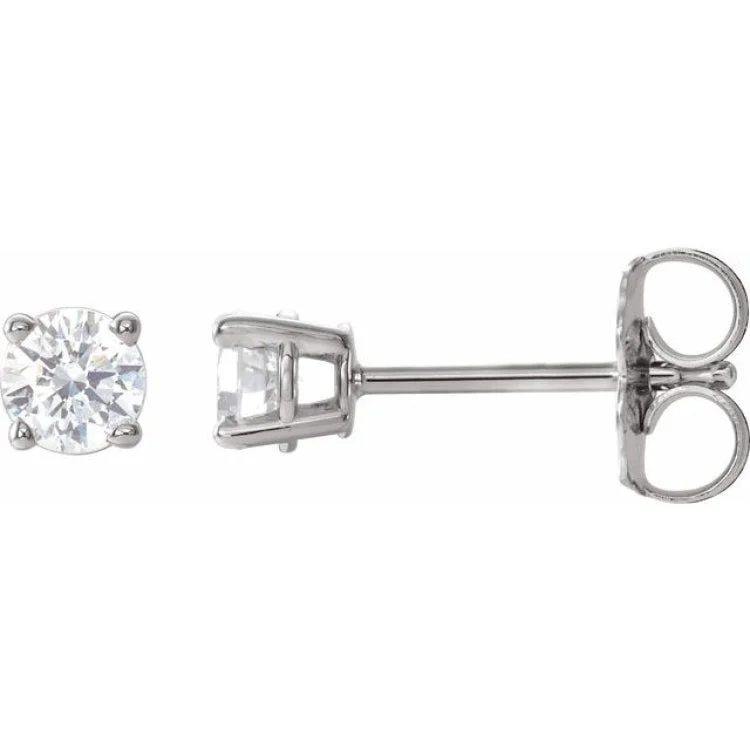 Designer Earrings For Special Occasions-Platinum 1/3 CTW Natural Diamond Stud Earrings