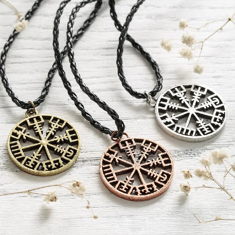 Vintage Gold Necklace For Special Occasions-Mighty Vegvisir Necklace