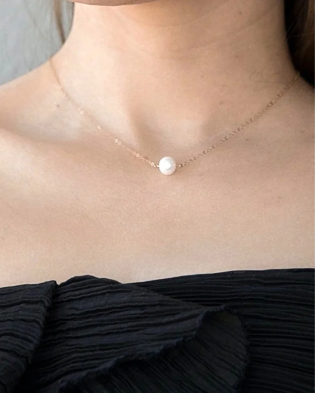 Unique Chain Necklace For Fashionistas-Simple Pearl Necklace