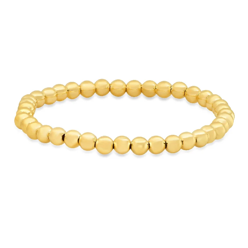 Elegant Men’s Bracelets For Fashion-5 MM STRETCH BRACELET, GOLD