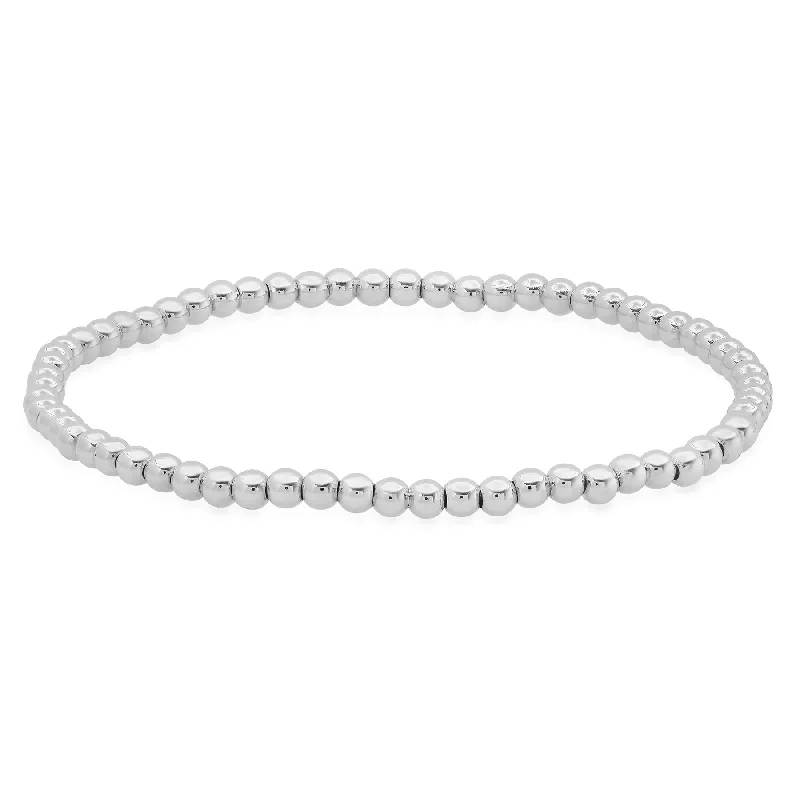 Unique Silver Bracelets For Fashion-STRETCH BRACELET, SILVER