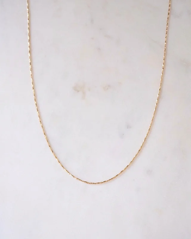 Simple Nameplate Necklace For Personalized Wear-Freya Thin Necklace