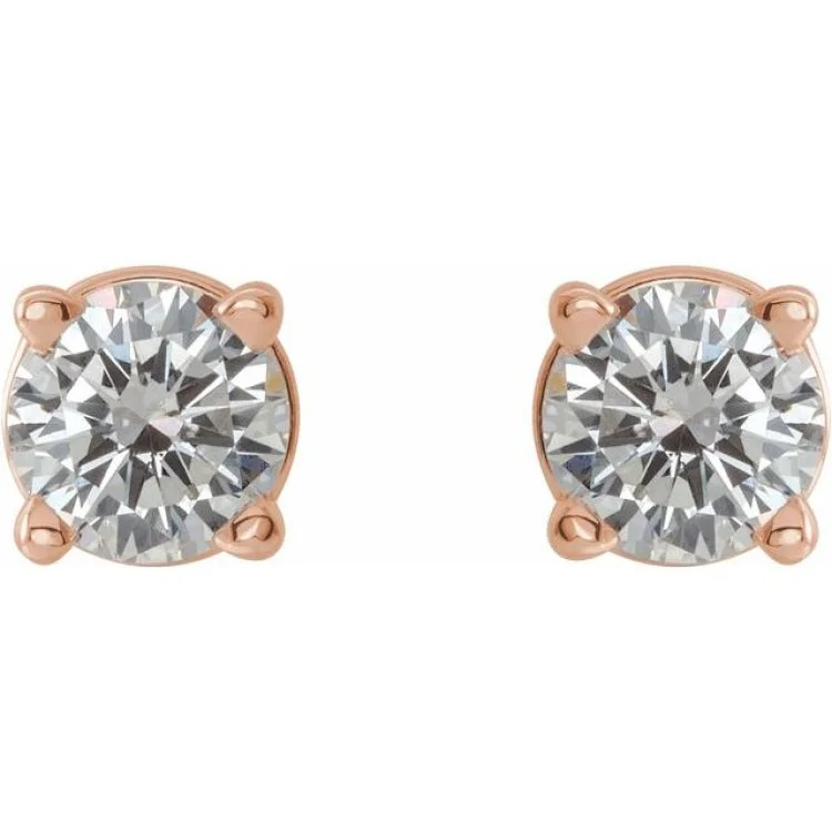 Simple Gold Drop Earrings For Day-to-Day Wear-14K Rose 1/3 CTW Natural Diamond Stud Earrings