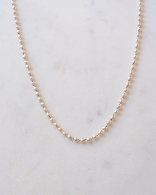 Personalized Heart Necklace For Loved Ones-Petite Shell Pearl Necklace