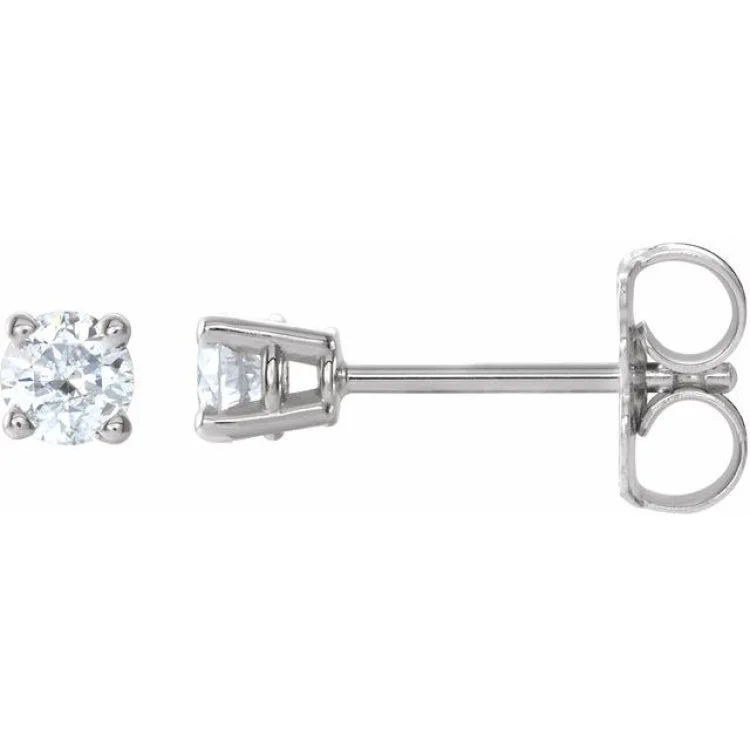 Classic Stud Earrings For Everyday Look-Platinum 3/8 CTW Natural Diamond Stud Earrings