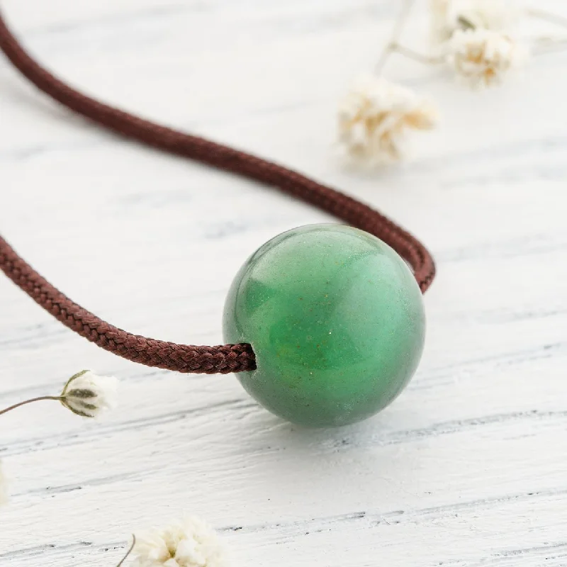 Handmade Pearl Necklace For Bridesmaids-Lucky Aventurine Necklace