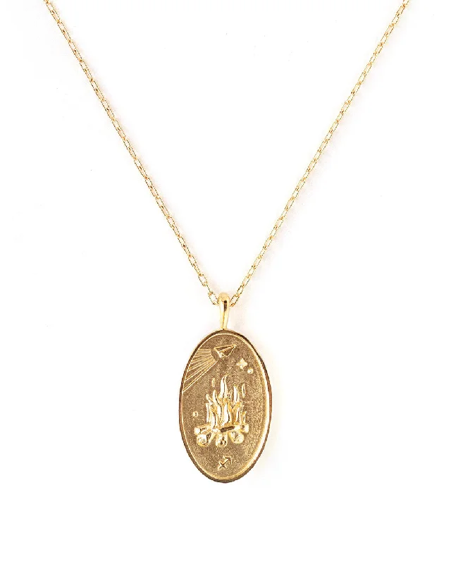 Trendy Crystal Necklace For Evening Wear-Sagittarius Gold Zodiac Necklace